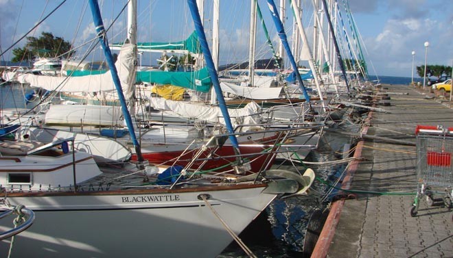 No room at the inn - the anchorages are so deep in Raiatea that the boats head for marinas in a high wind © BW Media